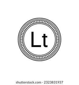 Lithuania Currency Symbol, Lithuanian Litas Icon, LTL Sign. Vector Illustration
