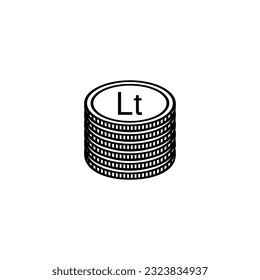 Lithuania Currency Symbol, Lithuanian Litas Icon, LTL Sign. Vector Illustration