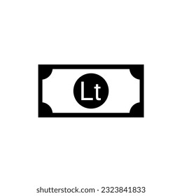 Lithuania Currency Symbol, Lithuanian Litas Icon, LTL Sign. Vector Illustration