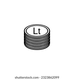 Lithuania Currency Symbol, Lithuanian Litas Icon, LTL Sign. Vector Illustration