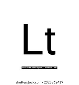 Lithuania Currency Symbol, Lithuanian Litas Icon, LTL Sign. Vector Illustration
