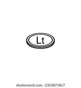 Lithuania Currency Symbol, Lithuanian Litas Icon, LTL Sign. Vector Illustration