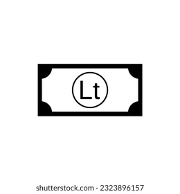 Lithuania Currency Symbol, Lithuanian Litas Icon, LTL Sign. Vector Illustration