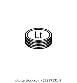 Lithuania Currency Symbol, Lithuanian Litas Icon, LTL Sign. Vector Illustration