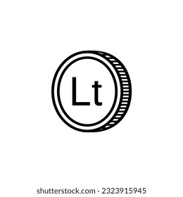 Lithuania Currency Symbol, Lithuanian Litas Icon, LTL Sign. Vector Illustration