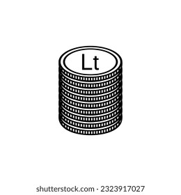Lithuania Currency Symbol, Lithuanian Litas Icon, LTL Sign. Vector Illustration