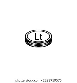 Lithuania Currency Symbol, Lithuanian Litas Icon, LTL Sign. Vector Illustration