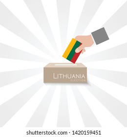 Lithuania Elections Vote Box Vector 