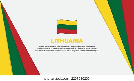 Lithuania Flag Abstract Background Design Template. Lithuania Independence Day Banner Cartoon Vector Illustration. Lithuania Banner