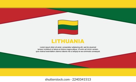 Lithuania Flag Abstract Background Design Template. Lithuania Independence Day Banner Cartoon Vector Illustration. Lithuania Vector