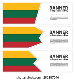 lithuania Flag banners collection independence day