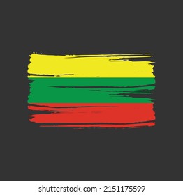 Pincel de bandera de Lituania. Bandera nacional