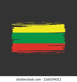 Lithuania Flag Brush. National Flag