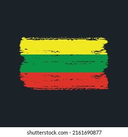 Lithuania Flag Brush. National Flag