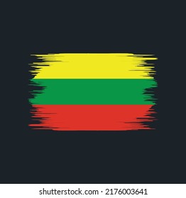 Lithuania Flag Brush. National Flag