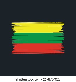 Lithuania Flag Brush. National Flag