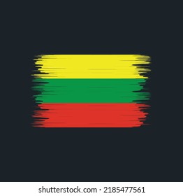 Lithuania Flag Brush. National Flag