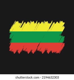 Lithuania Flag Brush. National Flag