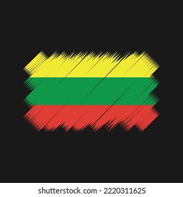 Lithuania Flag Brush. National Flag
