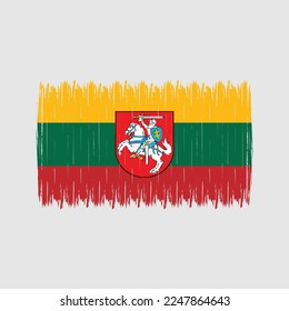 Ilustración del vector del pincel de bandera de Lituania