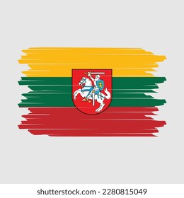 Ilustración del vector del pincel de bandera de Lituania