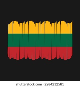 Lithuania Flag Brush Vector Illustration