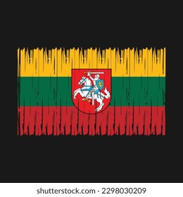 Ilustración del vector del pincel de bandera de Lituania