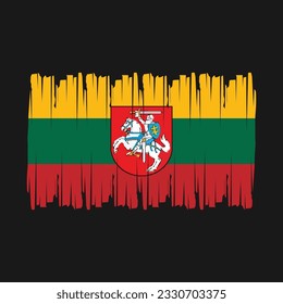 Lithuania Flag Brush Vector Illustration