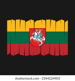 Lithuania Flag Brush Vector Illustration