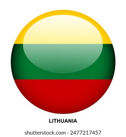 LITHUANIA flag button on white background