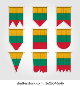 Lithuania Flag in Different shapes, Flag of Lithuania in Various Shapes