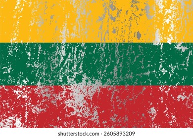 Lithuania flag with grunge effect.