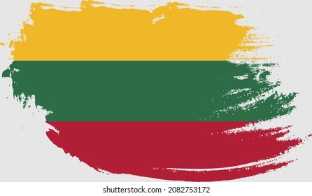Bandera de Lituania de estilo grunge