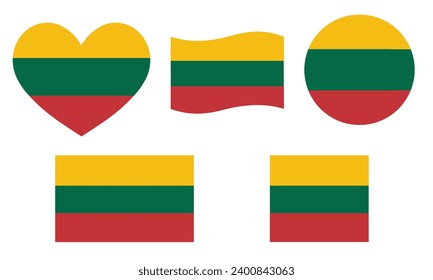 Litauen Flagge Symbol. Litauische Nationalelement-Vektorgrafik