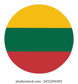 Lithuania flag icon. Lithuania nation element set vector ilustration