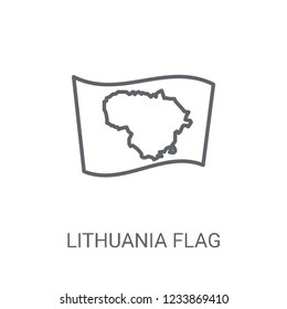 Lithuania flag icon. Trendy Lithuania flag logo concept on white background from Country Flags collection. Suitable for use on web apps, mobile apps and print media.