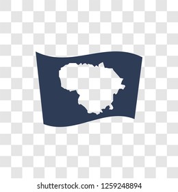 Lithuania flag icon. Trendy Lithuania flag logo concept on transparent background from Country Flags collection