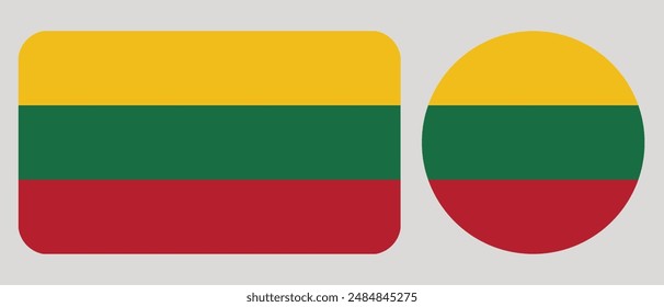 Lithuania flag, Lithuania flag illustration, Lithuania flag picture, Lithuania flag image.