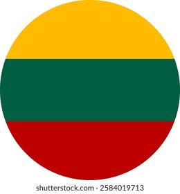 Lithuania flag illustrator country flags round symbol nation 