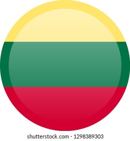 Lithuania flag, official colors and proportion correctly. National Lithuania flag. Flat