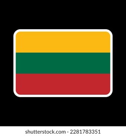 Lithuania flag, official colors and proportion. Vector illustration.