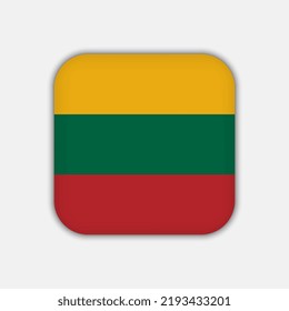 Litauische Flagge, offizielle Farben. Vektorgrafik.