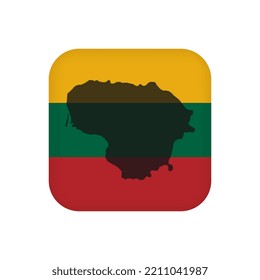 Lithuania flag, official colors. Vector illustration.