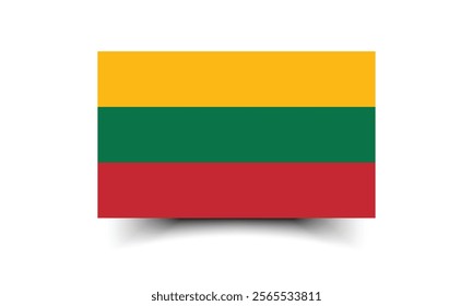 Lithuania flag official size and color standards vector illustration