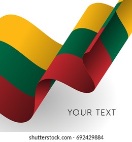 Lithuania flag. Patriotic design. Vector illustration.