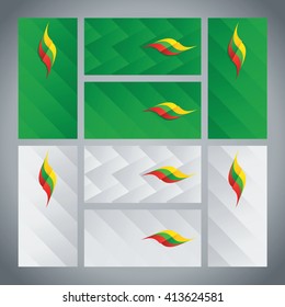 Lithuania flag ribbon logo abstract card cover background