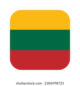 Lithuania flag simple illustration for independence day or election