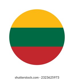 Lithuania flag simple illustration for independence day or election
