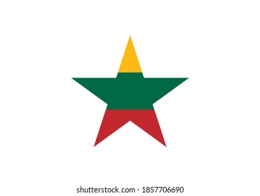 Bandera de Lituania en el contorno de estrellas
