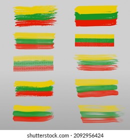 Lithuania Flag in various shapes